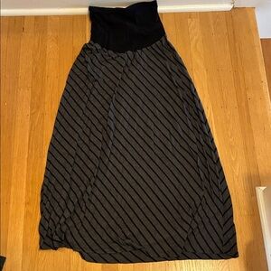 Motherhood Black and Gray Long Skirt